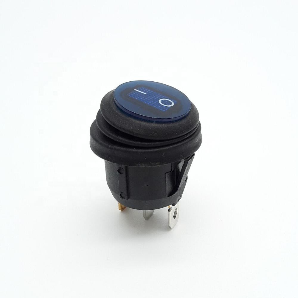 Round switch waterproof with led blue light switch